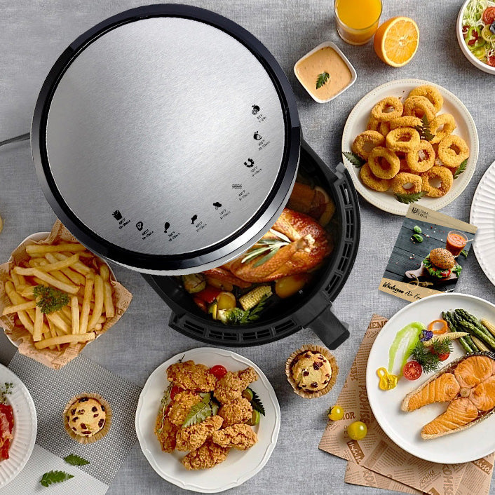 Ultima Cosa Presto Luxe Grande Air Fryer 8L 1700W / 8.5 QT Dual Air Fryer  Stiainless Steel and Digital Control Dual Basket Air Fryer With Touch  Screen Display Buy, Best Price in